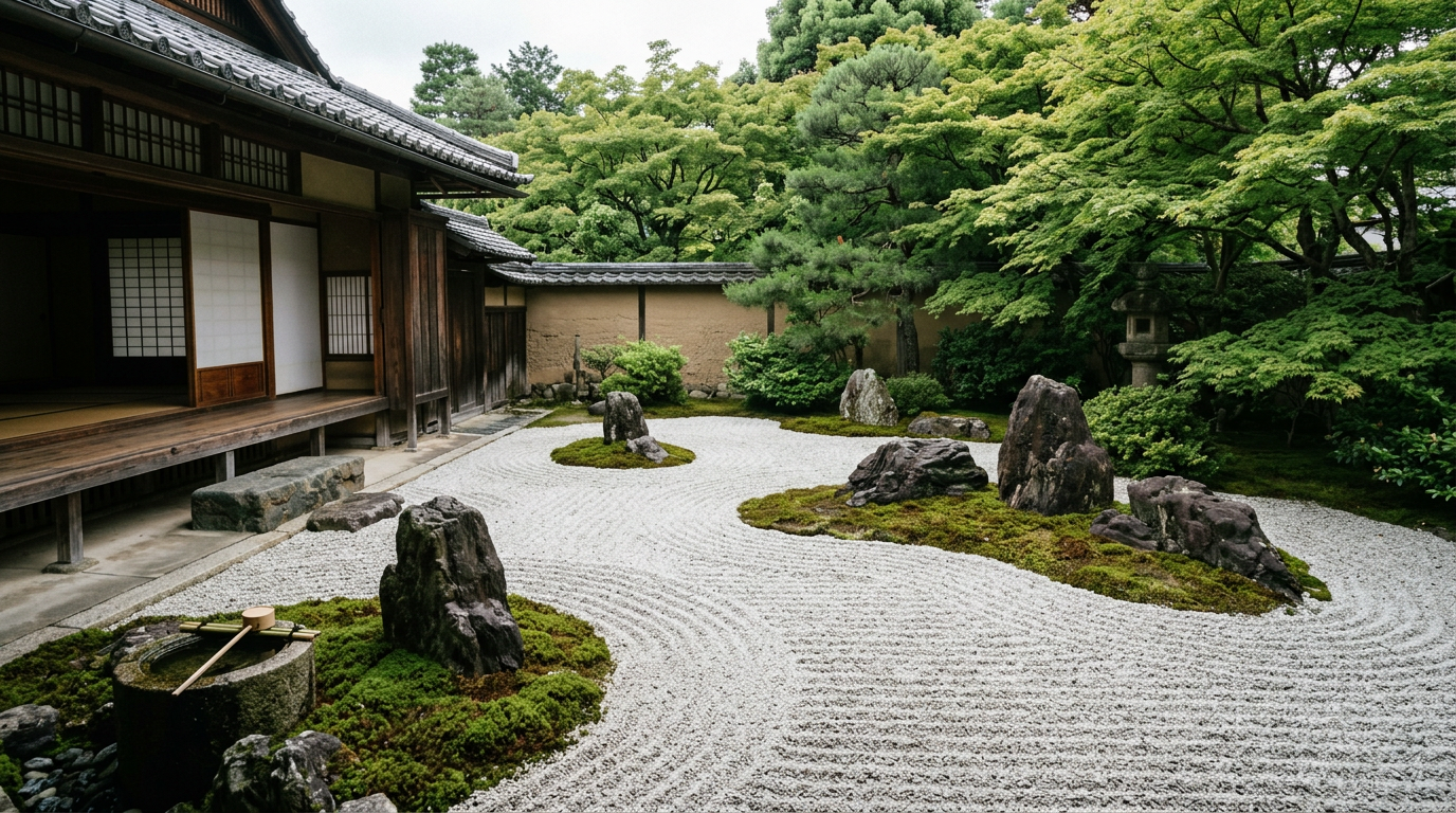 枯山水の庭のイメージ